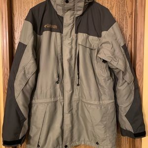 Columbia cold weather jacket with hoodie, titanium series with Omni tech fleece